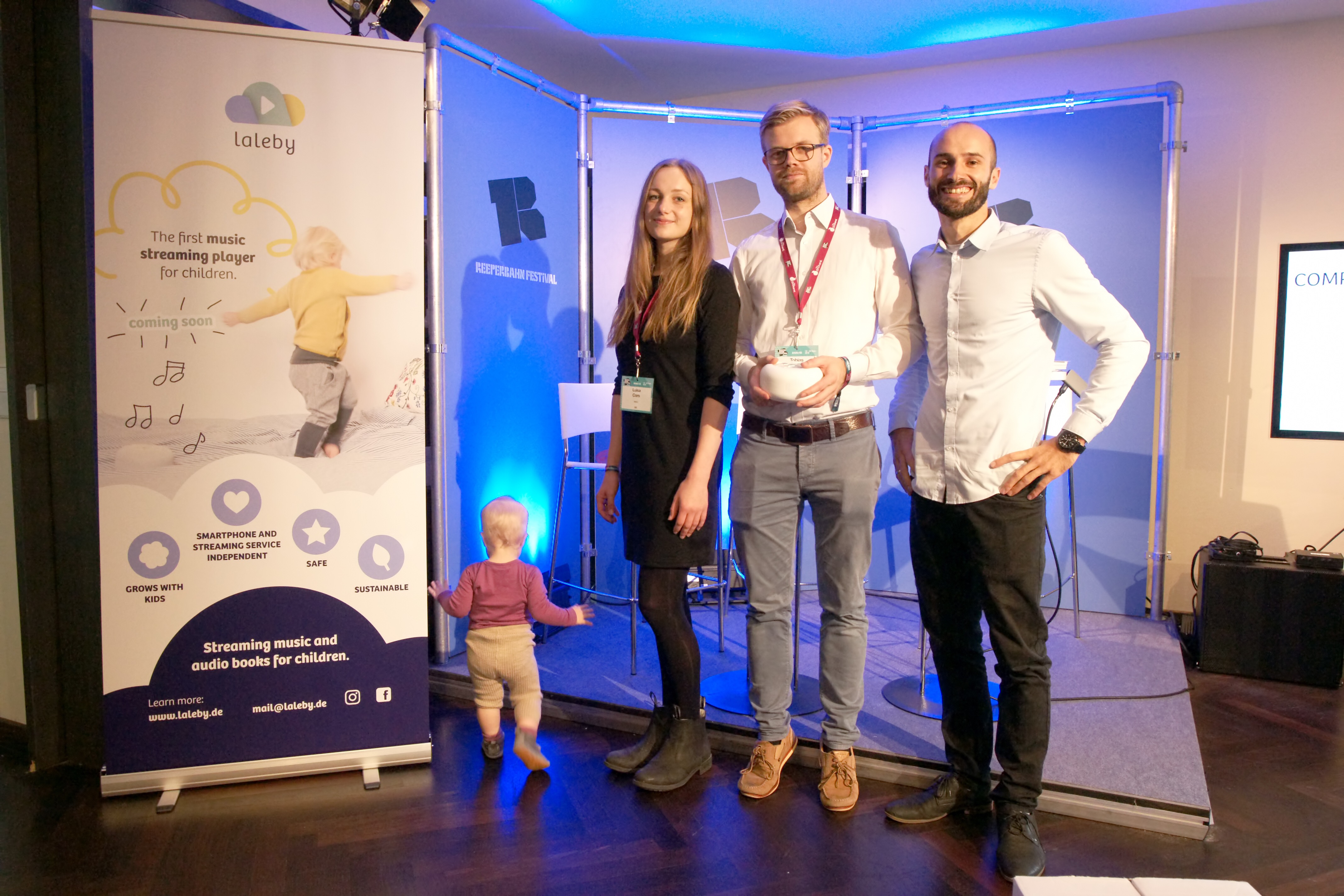 das laleby Team beim Reeperbahn Festival Präsentation bei der Innovators Suite